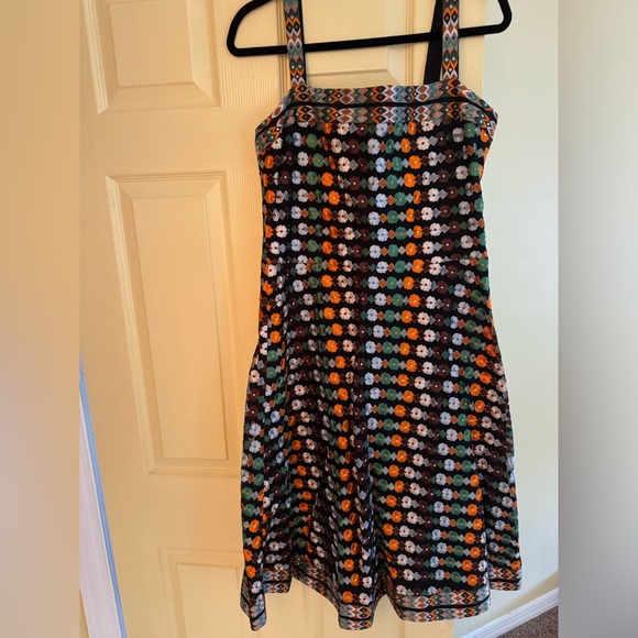 TORY BURCH Mesh, Lace, Multi-color, Floral Dress - Sleeveless - Fit & Flare - Picture 4 of 9